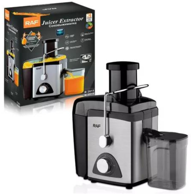 Extractor de Jugos Eléctrico 1000W RAF | Centrifugadora de Frutas y Verduras
