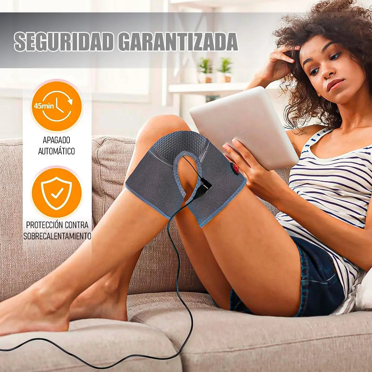 🦵Rodillera Calentadora Masajeador de Carga USB – Alivio Inteligente para Dolor y Lesiones